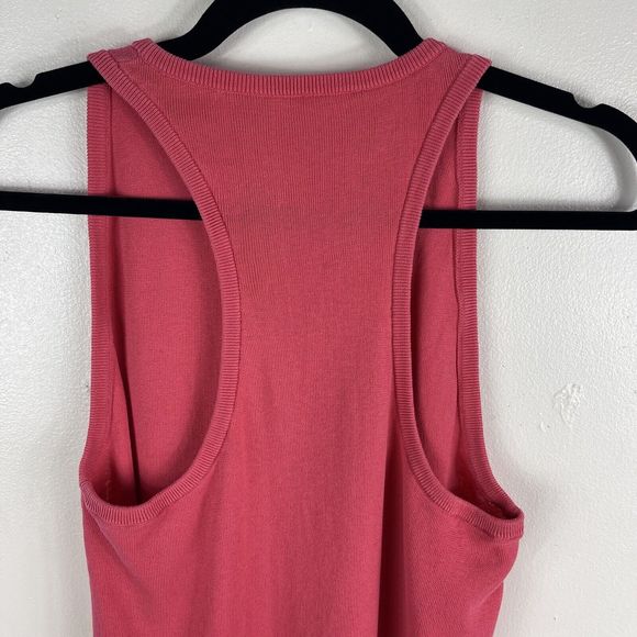 ALC Womens Sleeveless Tank Top  Women Size Large Coral Pink Cotton Round Neck - Picture 9 of 13